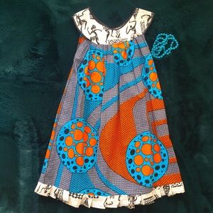 4T Beautiful ethnic African cotton dress, midi